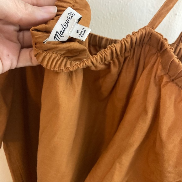 Madewell embroidered eyelet cold shoulder dress - Picture 3 of 7